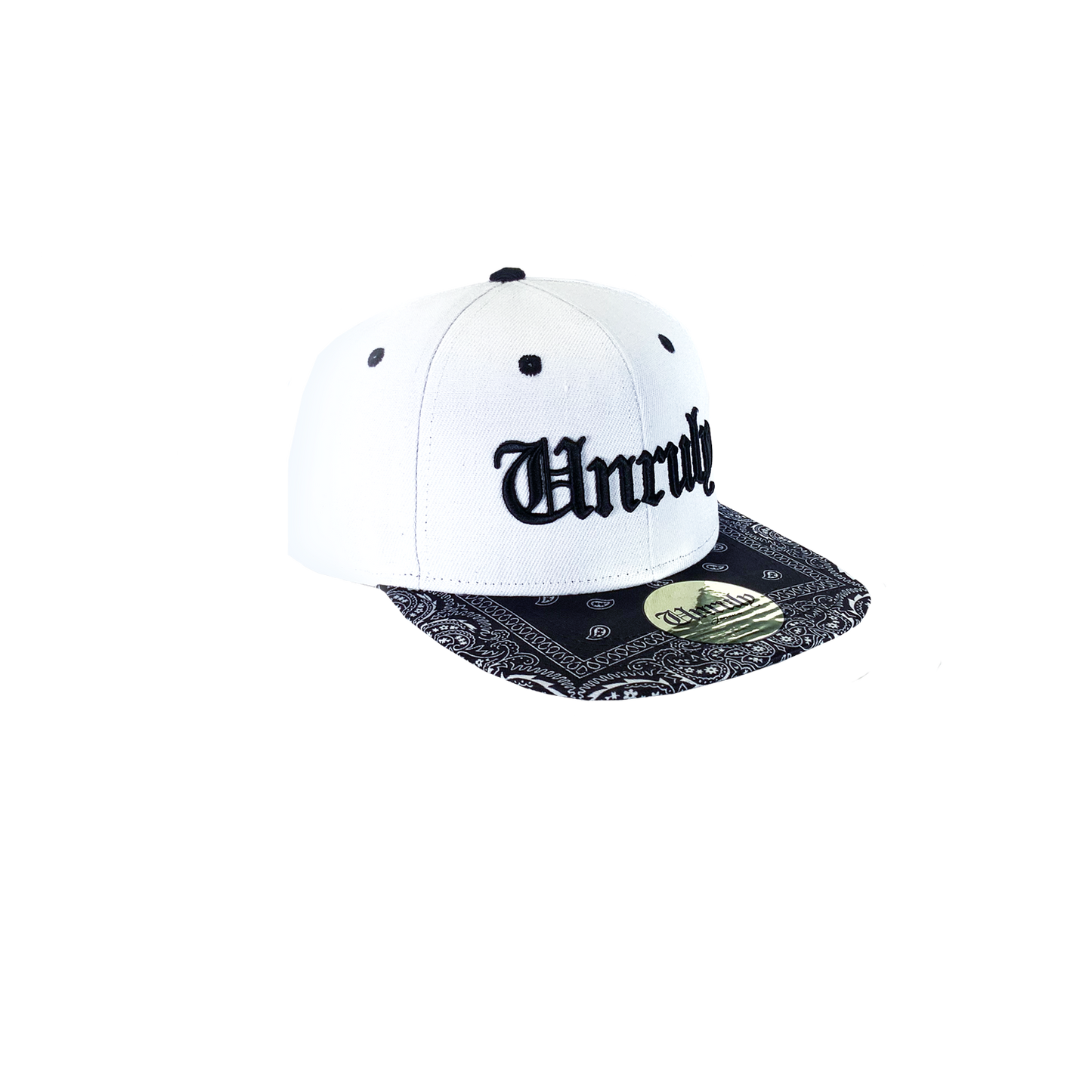 Unruly Cap - Black Bandana/White