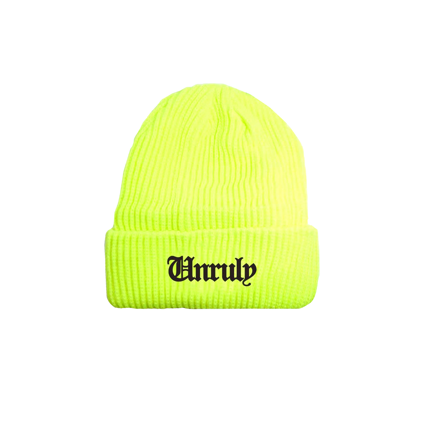 Unruly Beenie Sock Hat - Neon Green