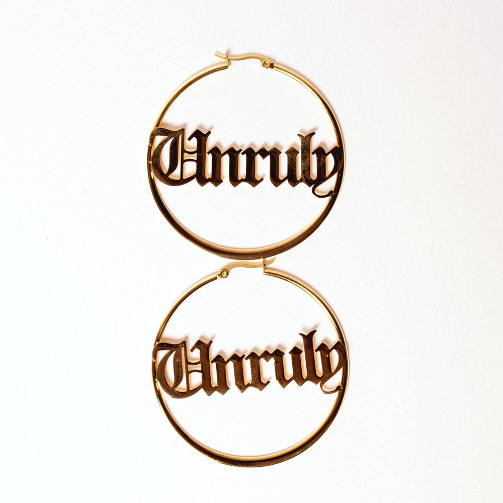 Unruly Gold Hoop Earrings - Gold