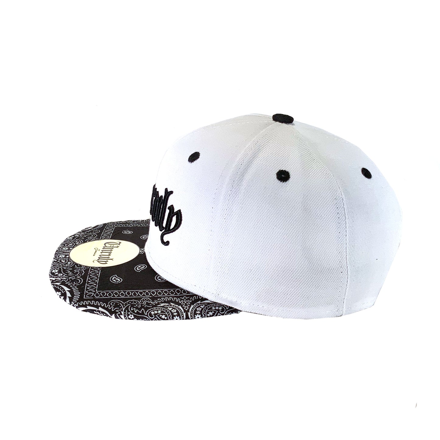 Unruly Cap - Black Bandana/White