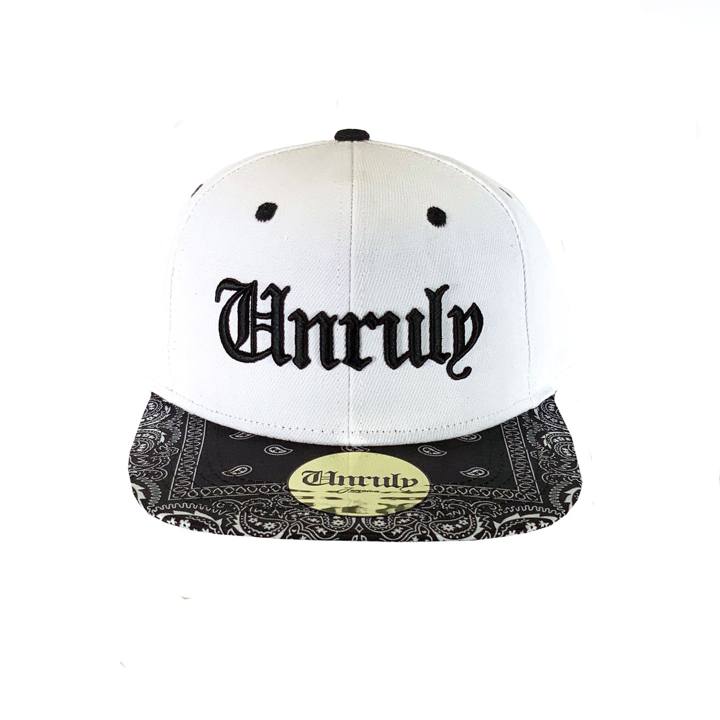 Unruly Cap - Black Bandana/White