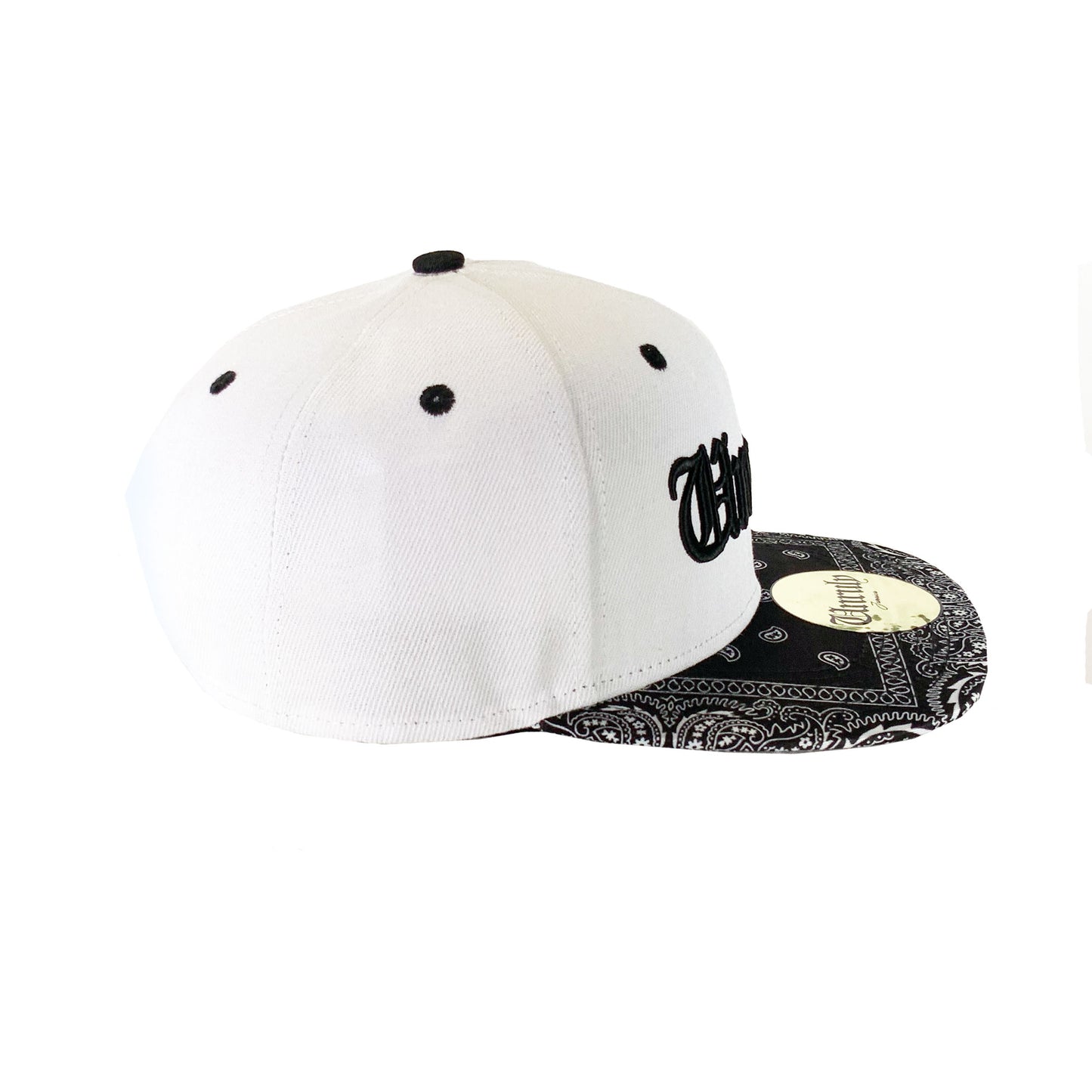 Unruly Cap - Black Bandana/White