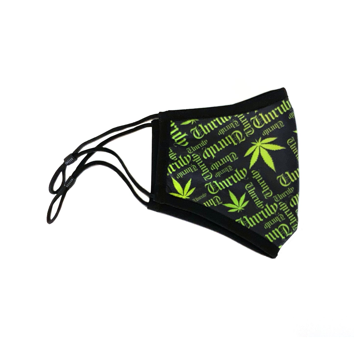 Unruly 420 Mask - Black/Lime Green/Yellow