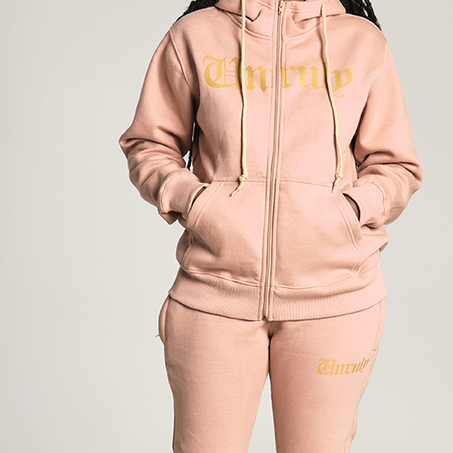 Unruly Zipper Hoodie Jogger Suit - Skin