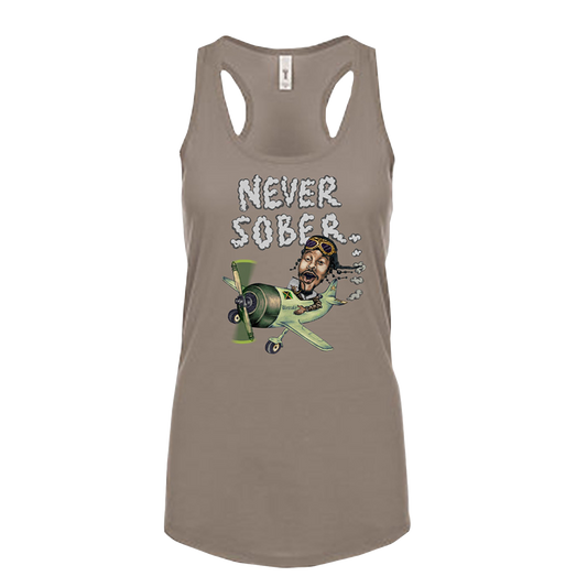 Unruly Never Sober - Female Tank Top - Warm Grey