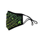 Unruly 420 Mask - Black/Lime Green/Yellow